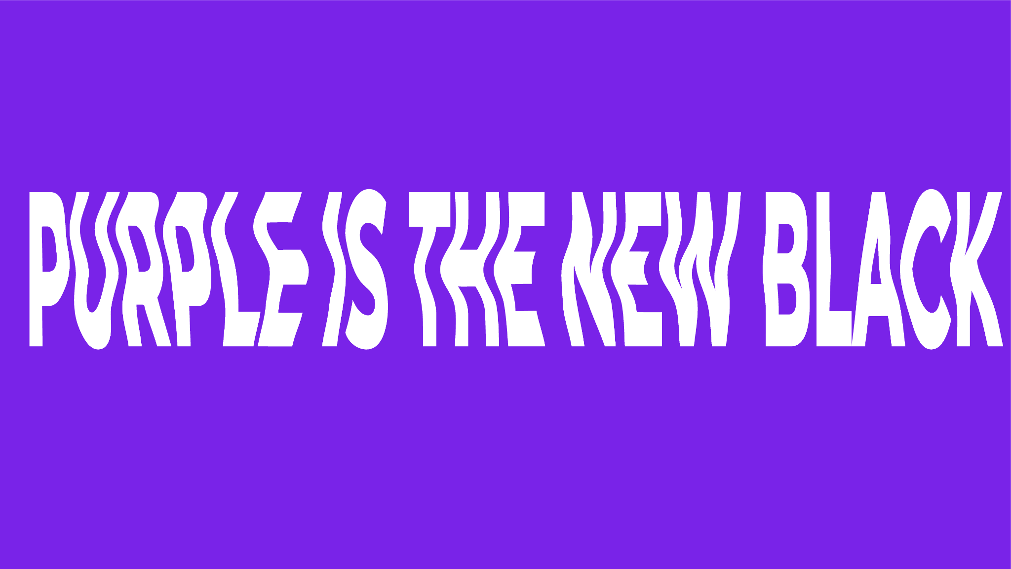 Purple is the new black